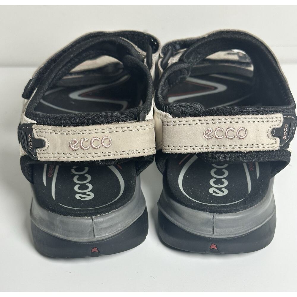 ECCO Offroad Yucatan Sandals Womens 41 Adjustable Strappy Slingback Beige Black - Picture 7 of 8